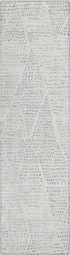 Addison Rugs Chantille ACN591 Silver 2'3" x 7'6" Indoor Outdoor Hallway Runner Rug, Stain Resistant Washable Kitchen Area Carpet for Bathroom, Laundry and Bedroom Rug