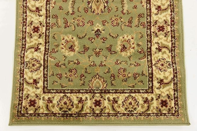 Unique Loom Voyage Collection Traditional Oriental Classic Intricate Design Area Rug (2' 7 x 10' 0 Runner, Green/Ivory)