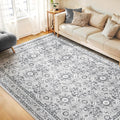 WITSHOCK Living Room Area Rugs 8x10: Soft Non-Slip Backing Washable Rugs Vintage Large Carpet for Bedroom Office Dining Room Kitchen Stain Resistant Home Decor Rug