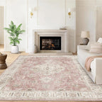 6’x9’ Washable Area Rugs for Living Room Bedroom Foldable Low Pile Non Slip Area Rugs for Dining Office
