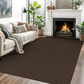 EARTHALL Washable Area Rugs 5x7 Ft Non Slip Living Room Rugs Cotton Rubber Backed Dining Room Rug Braided Bedroom Rugs Indoor Outdoor Floor Carpet for Living Room, Bedroom, Dining Room, Brown/Coffee