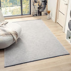 LUXE WEAVERS Modern Farmhouse Beige 6x9 Washable Area Rug, Anti-Slip Diamond Pattern Carpet