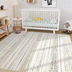 Nakagishi 10x12 Area Rug Living Room: Washable Boho Large Neutral Modern Soft Stain Resistant Farmhouse Indoor Floor Rug Non Slip Accent Carpet for Bedroom Nursery Kids Playroom Office- Colorful