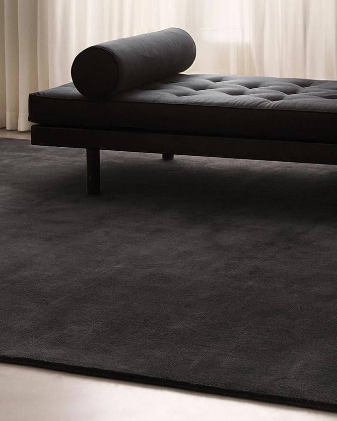 Hand-Tufted Wool Runner Area Rug – Soft Premium Wool Carpet for Living Room, Bedroom & Home Décor – 3X10 ft| Pencil Grey – Durable, Non-Slip Backing, Handcrafted Rug