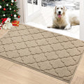 Timo Indoor Doormat, Front Door Mat 20"x32" Absorbent Rubber Backing Non Slip Door Mats, Machine Washable Resist Dirt Low Profile Entryway Rug, Front Door Rugs Indoor for Muddy Wet Shoes, Beige