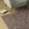 Revival Rugs Zinnia 6'x9' Zero-Shedding Area Rug for Living Room Bedroom - Oeko-TEX Certified, Low Pile, Spot Clean, Terra, Orange, Red