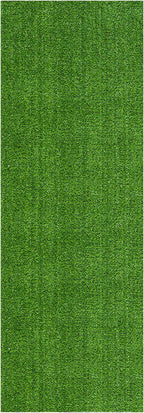 Ottomanson Artificial Grass Outdoor Runner Rug 2'7" x 10' – Waterproof Astro Turf with Drainage Holes – Patio & Lawn Decoration, Easy-Clean Dog Grass Mat