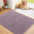OLANLY Dog Door Mat for Muddy Paws 40x32, Absorbs Moisture and Dirt, Absorbent Non-Slip Washable Doormat, Quick Dry Chenille Mud Mat for Dogs, Entry Indoor Entryway Carpet for Inside Floor, Deep Plum