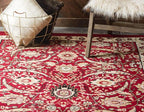 Unique Loom Espahan Collection Area Rug - Cape Cod (4' 1" x 6' 1" Rectangle, Red/ Beige)