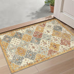 LUMI Indoor Door Mat 17x30, Washable Low Pile Entry Rug with Non-Slip Rubber Backing, Durable Welcome Mat for Entryway, Hallway, Patio, or Porch