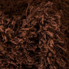 Unique Loom Solid Shag Collection Area Rug (5' 1" x 8' Oval, Chocolate Brown)
