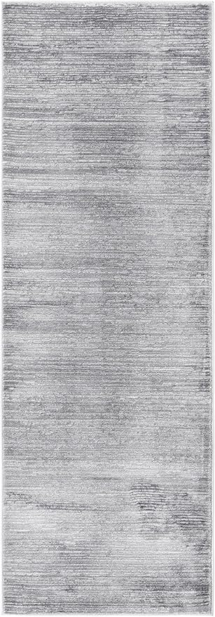 Unique Loom Finsbury Collection Area Rug - Kate (2' x 6' 1" Runner, Gray/ Ivory)