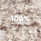 Real Sheepskin Rug 4x6 ft | Sheepskin Rugs for Living Room and Sofa | Bedside Rugs for Bedrooms | Large Fluffy Rug is Breathable & Heat-regulating in Color Snow Peak