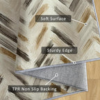 Washable 6x6 Chevron Rug Living Room, Modern Abstract Art Design Area Rugs for Bedroom, Chevron Home Decor Carpet, Low Pile, Non Slip, Kids & Pet Friendly (N4196)