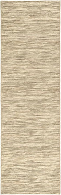 Dash & Albert Clay Natural Machine Washable Rug, Runner-2.5 X 8 Feet, Natural Stripe Pattern