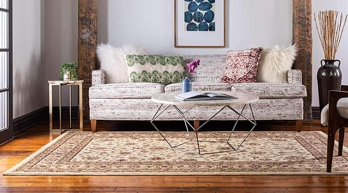 Unique Loom Voyage Collection Traditional Oriental Classic Intricate Design Area Rug (2' 2 x 3' 0 Rectangular, Ivory/Gold)