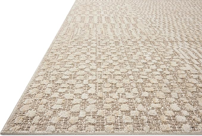 Loloi Amber Lewis Bexley Collection BEX-01 Natural/Birch 5'-0" x 7'-6" Area Rug Neutral, Textured, Living, Bedroom, Dining, Carpet