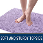 OLANLY Dog Door Mat for Muddy Paws 40x32, Absorbs Moisture and Dirt, Absorbent Non-Slip Washable Doormat, Quick Dry Chenille Mud Mat for Dogs, Entry Indoor Entryway Carpet for Inside Floor, Lavender