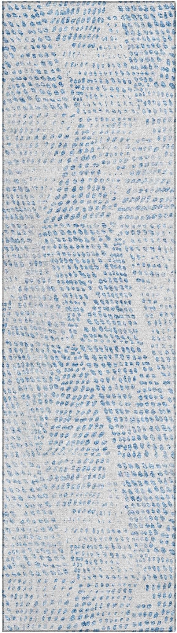 Addison Rugs Chantille ACN591 Denim 2'3" x 7'6" Indoor Outdoor Hallway Runner Rug, Stain Resistant Washable Kitchen Area Carpet for Bathroom, Laundry and Bedroom Rug