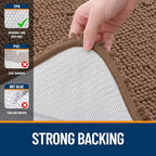OLANLY Bathroom Rugs 24x16, Extra Soft Absorbent Chenille Bath Rugs, Rubber Backing Quick Dry, Machine Washable Bath Mats for Bathroom Floor, Tub and Shower, Home Decor Accessories, Mocha