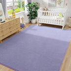 Amearea Large Modern Area Rugs for Bedroom Living Room, 5x8 Feet Purple Thickened Memory Foam Rug, Fluffy Indoor Washable Rugs Non Slip Minimalist Carpet for Boys Girls Dorm Nursery Room Decor