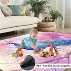 Peacock Rugs for Living Room - 4x5 Rug, Fantasy Peacock Area Rugs for Bedroom, Peafowl Rug, Girls Room Washable Carpet, Aesthetics Carpet - Peafowl Home Decor & Gifts