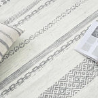 jinchan Moroccan Boho Runner Rug 2x6 - Machine Washable Non-Slip Low-Pile Soft Bohemian Runner Rug for Entryway Hallway Kitchen Bedroom Laundry Room (2‘x6', Grey)