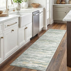 2x6 Modern Abstract Runner Rug for Hallways, Green Yellow Super Soft Hallway Decor Kitchen Rugs with Non-Slip, Non-Shedding Washable Rug for Entryway Bedroom Indoor