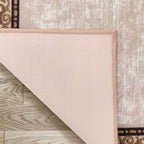 Antep Rugs Alfombras Bordered Modern 2x4 Non-Slip (Non-Skid) Low Pile Rubber Backing Kitchen Area Rug (Beige, 2'3" x 4')