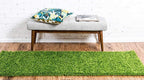 Unique Loom Solid Shag Collection Area Rug (2' 6" x 16' 5" Runner, Grass Green)