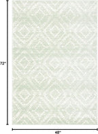 SAFAVIEH Adirondack Collection Accent Rug - 4' x 6', Green & Ivory, Modern Distressed Design, Non-Shedding & Easy Care, Ideal for High Traffic Areas in Entryway, Living Room, Bedroom (ADR131Y)