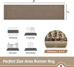 BEQHAUSE Hallway Runner Rugs 2x8, Hallway Rug Non-Slip Washable(Rolled-Up NO Creases), Runner Rug Absorbent Stain Resistant Hall Rug Carpet Runner, Entryway Rugs Floor Mat Laundry Room Rugs, Taupe