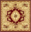 Unique Loom Versailles Collection Area Rug - Henry (6' 1" Square Red/Brown)