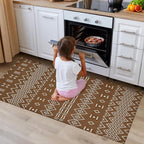 Boho Runners for Hallways,2x5 ft Washable Kitchen Runner,Non Slip Rubber Backed Braided Runners,Cotton Entryway Runner Rugs,Faux Jute Rug for Indoor Backdoor Bedroom,Brown/White