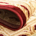 Unique Loom Versailles Collection Traditional Classic Floral Motif Area Rug (7' 11 x 10' 0 Oval, Burgundy/Ivory)