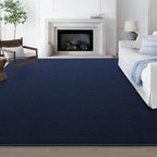 Large Modern Area Rugs for Living Room Bedroom, 5x8 Feet Navy Blue Ultra Soft Solid Thickened Memory Foam Indoor Minimalist Carpets, Non-Slip Comfy Rugs for Boys Girls Nursery Kids Room Home Décor
