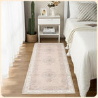 Istana Hallway Runner Rug 2.5x8 – Beige Entryway Rug -Silk's Soft Touch Runners for Hallways - Stylish Kitchen Runner Rug Non Slip