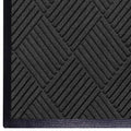 WaterHog Diamond-Pattern Commercial Grade Entrance Mat, Indoor/Outdoor Floor Mat 3' Length x 2' Width, Charcoal by M+A Matting