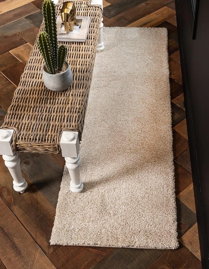 Unique Loom Solo Collection Area Rug - Calabasas (2' 2" x 8' Runner, Ivory)
