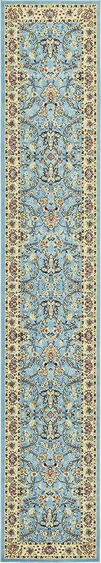 Unique Loom Sialk Hill Collection Area Rug - Washington (2' 11" x 16' 5" Runner Light Blue/Navy Blue)