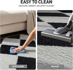 Rugshop Diamond Wave Pattern Shag Runner Rug Anthracite Dark Gray 2' 3" x 8' Perfect for Hallways, Kitchens, or Behind The Sofa