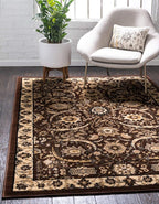 Unique Loom Espahan Collection Area Rug - Cape Cod (7' 1" x 10' Rectangle, Brown/ Beige)