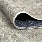 Bloom Rugs Washable Non-Slip 3' x 5' Rug - Beige/Gray Traditional Area Rug for Living Room, Bedroom, Dining Room, and Kitchen - Exact Size: 3' x 5'