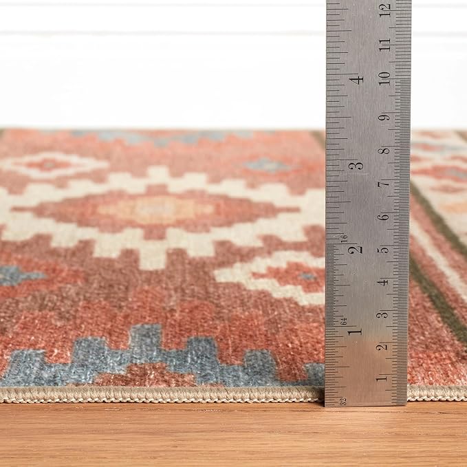 Dash & Albert Canyon Natural Machine Washable Rug, Runner-2.5 X 8 Feet, Natural Geometric Pattern - Premium Luxury Hotel Quality Soft Breathable Hypoallergenic Machine Washable Easy Care All