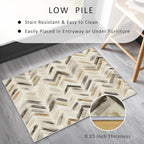 Washable 5x7 Chevron Rug Living Room, Modern Abstract Art Design Area Rugs for Bedroom, Chevron Home Decor Carpet, Low Pile, Non Slip, Kids & Pet Friendly (N4194)