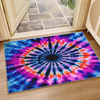 Tie Dye Rugs for Bedroom - 7x9 ft, Mandala Hippie Rug, Colorful Psychedelic Rugs for Living Room Bedroom, Blue and Pink Abstract Washable Area Rug Soft Carpet, Multicolor Tie Dye Decor & Gifts