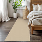 EARTHALL Washable Runner Rug 3x8 Ft Non Slip Runners for Hallways Wide Cotton Rubber Backed Kitchen Runner Braided Indoor Floor Carpet for Entryway, Hallway, Kitchen, Bedroom, Golden Beige/White