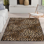Leopard Rug 3x5 Sexy Modern Print Small Area Rug Washable Kitchen Rugs Non-Slip Carpet for Dining Room,Dormitory Decoration