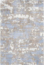 WITSHOCK Living Room Area Rugs 6x9: Abstract Rugs Machine Washable for Bedroom Carpet Resistant Non-Slip Carpet Large Indoor Floor for Dining Room Farmhouse Nursery Blue Brown
