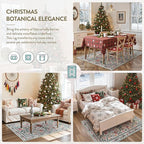 Lahome 5x7 Christmas Rug for Living Room, Boho Soft Rugs for Bedroom Decor Aesthetic, Washable Holly Berries Area Rug for Dining Room Fireplace Apartment Rustic Decor
